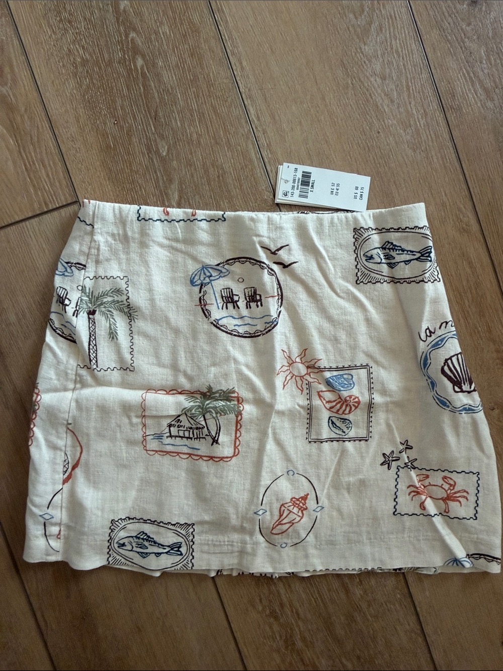 The A&F Scarlett Linen-Blend Mini Skort NWOT